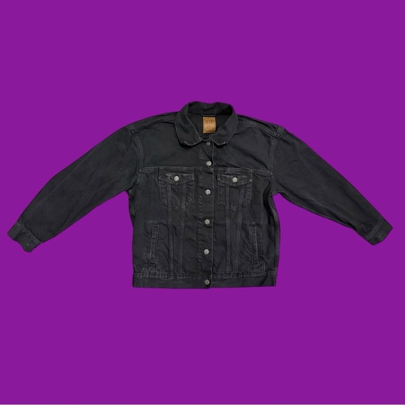 90s GAP Black Denim Jacket - Picture 4 of 4